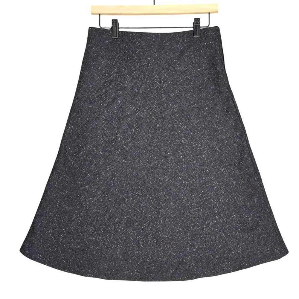 PAPAYA A‑LINE MIDI SKIRT – DARK GRAY – SIZE M – SOFT WITH COMFORT STRETCH